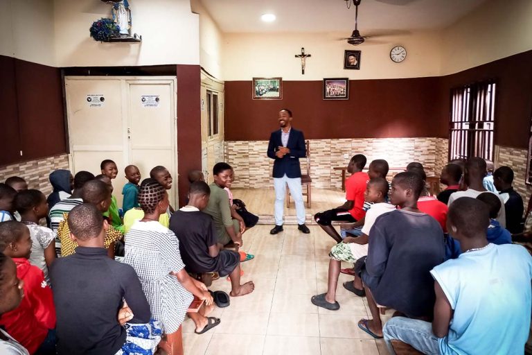 Barrister Ikenna with children - Proper hygiene practices for children